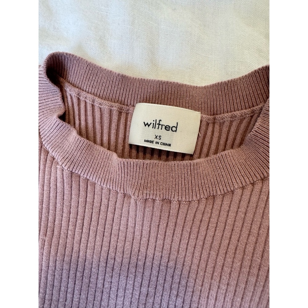 Aritzia Wilfred Ribbed Two Piece Dress in Mauve - Picture 5 of 7
